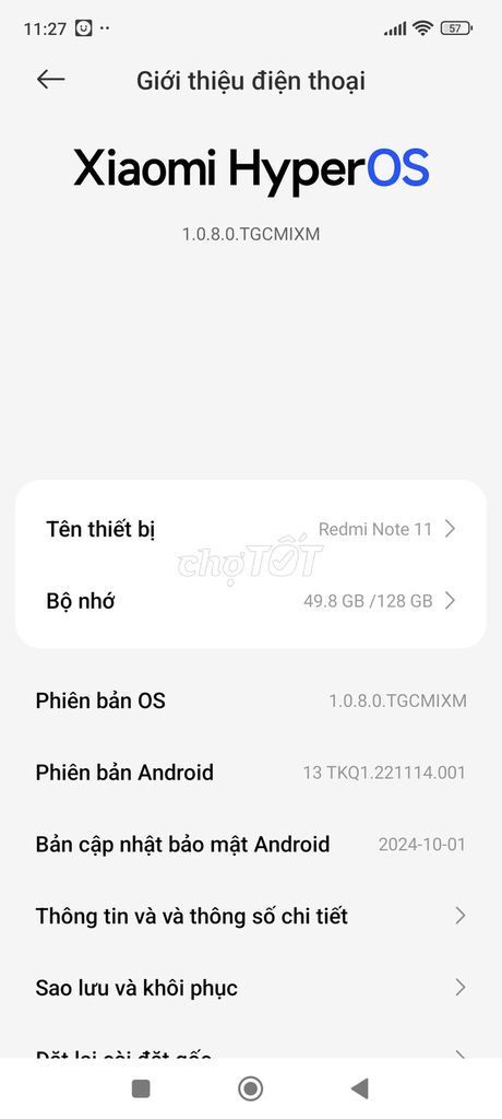 Xiaomi Redmi Note 11 128GB. Mua bán Điện thoại tại Thành phố Vũng Tàu Bà Rịa - Vũng Tàu được đăng bởi Bùi công thành hình 1