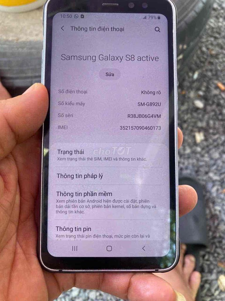 Samsung S8 Active 64GB Đã sử dụng. Mua bán Điện thoại tại Thành phố Thủ Đức Tp Hồ Chí Minh được đăng bởi Thanh Tâm hình 1