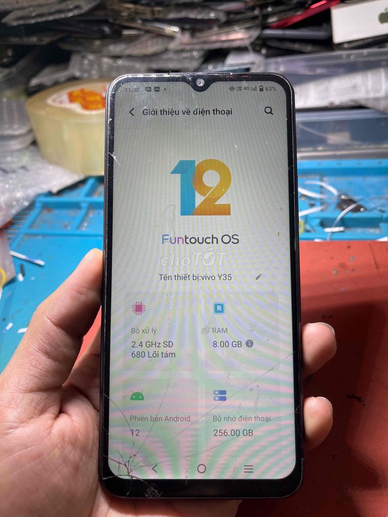 Vivo Y35 256GB Vỡ kính. Mua bán Điện thoại tại Quận Long Biên Hà Nội được đăng bởi Vũ Thắng hình 1