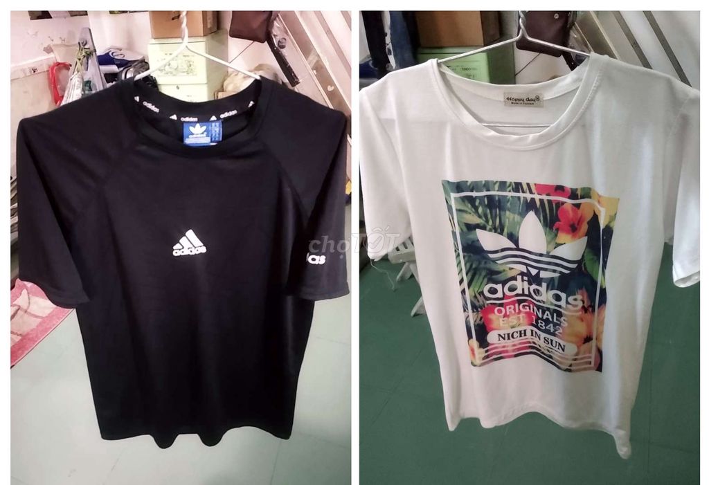 Combo 2c Áo thun thể thao hiệu Adidas Đen và Trắng. Mua bán Đồ thể thao, Dã ngoại tại Quận Ninh Kiều Cần Thơ được đăng bởi Shop Tứ Quí hình 1
