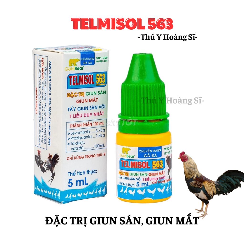 TELMISOL 563 Trị sâu mắt, bọt mắt cho gia cầm