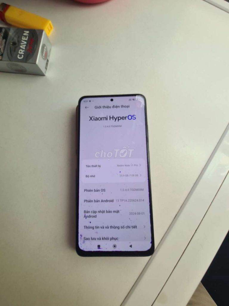 Xiaomi Redmi Note 11 Pro 128GB Đen. Mua bán Điện thoại tại Thành phố Thuận An Bình Dương được đăng bởi tinhvu hình 1