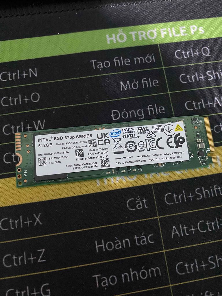 Ổ cứng SSD Intel 670p 512GB NVMe. Mua bán Linh kiện (RAM, Card...) tại Quận Thanh Khê Đà Nẵng được đăng bởi Trương Quân Bảo hình 1