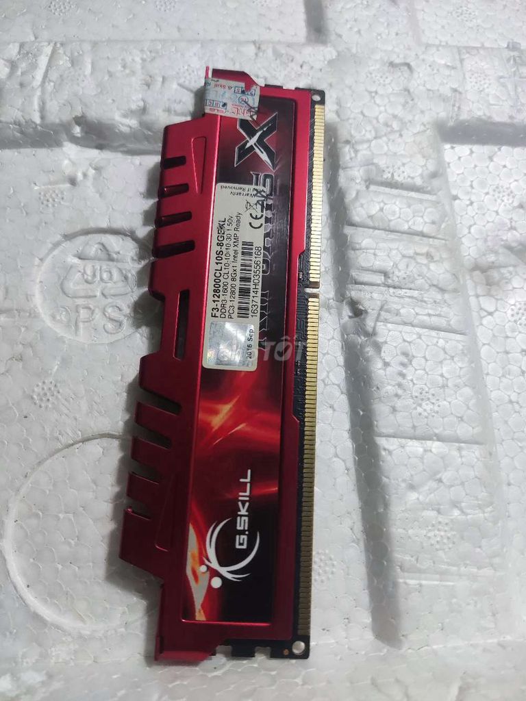 Ram3 8gb/1600 Gskill chính hãng tản thép. Khá mới