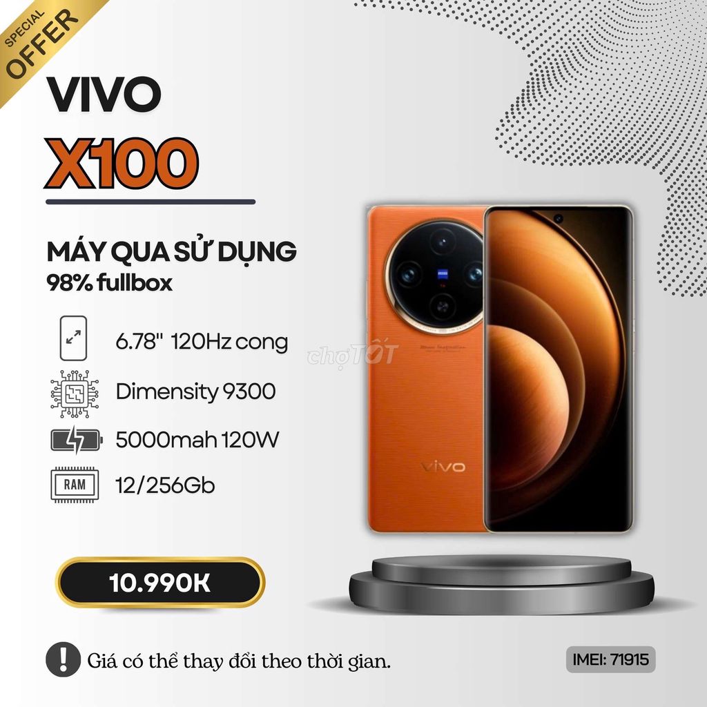 ⭐VIVO X100 FULLBOX CAM 16/256GB