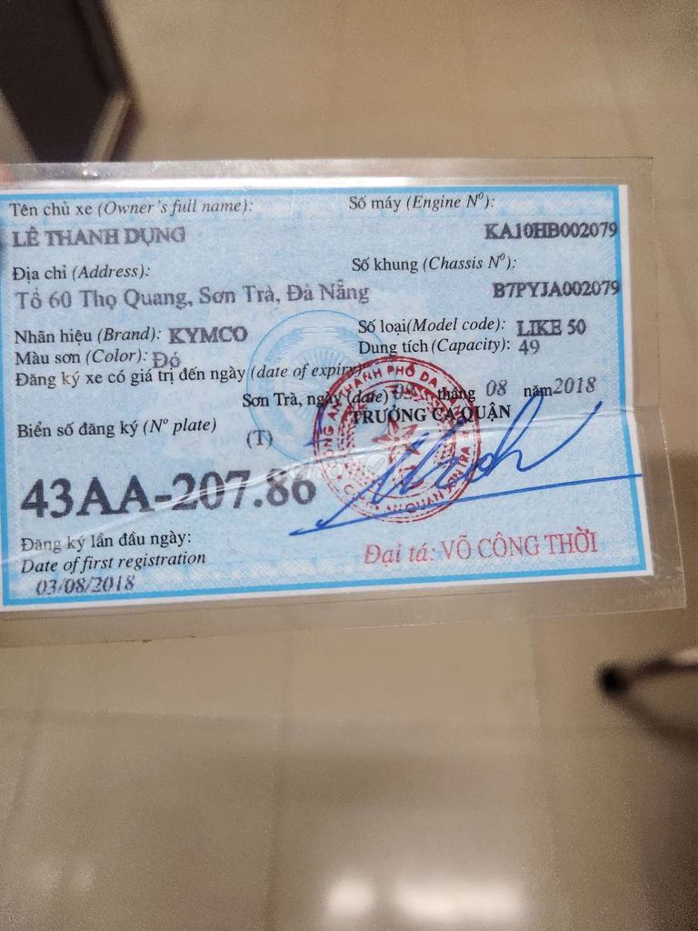 Like 50 chính chủ bs 43.máy rin.ít đi.. Mua bán Xe máy tại Quận Sơn Trà Đà Nẵng được đăng bởi nguyen nhan hình 5