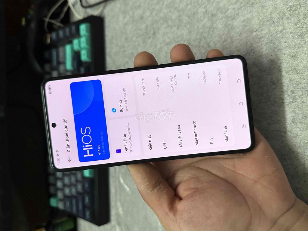 Tecno camon 20 pro, ram 8/256