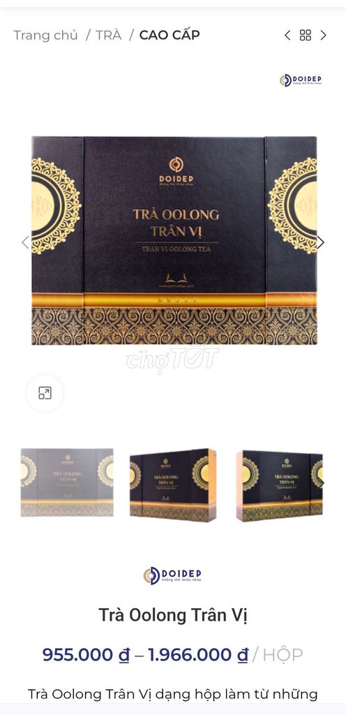 Trà Oolong Doidep Trân Vị. Mua bán Đồ ăn, thực phẩm và các loại khác tại Quận Hai Bà Trưng Hà Nội được đăng bởi Thanh Thanh hình 1