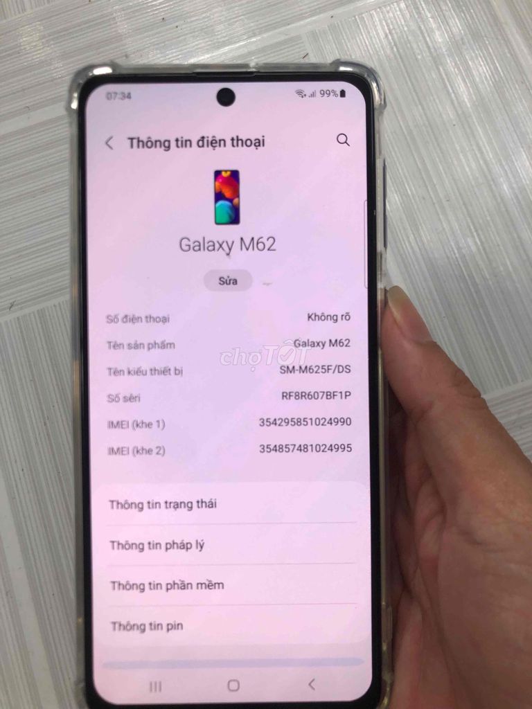 Samsung Galaxy M62 256GB. Mua bán Điện thoại tại Huyện Long Hồ Vĩnh Long được đăng bởi Đồ cũ đủ loại điện thoại loa anply máy tính hình 1