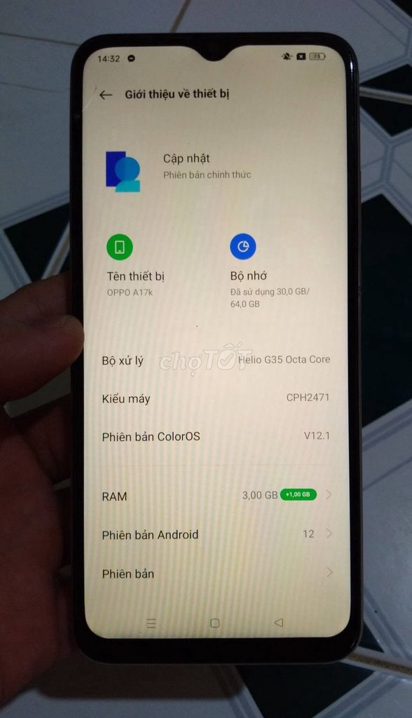 Oppo A17k 3GB/64GB Vàng Android 12. Mua bán Điện thoại tại Quận 11 Tp Hồ Chí Minh được đăng bởi Hội Đồ Điện Tử hình 1