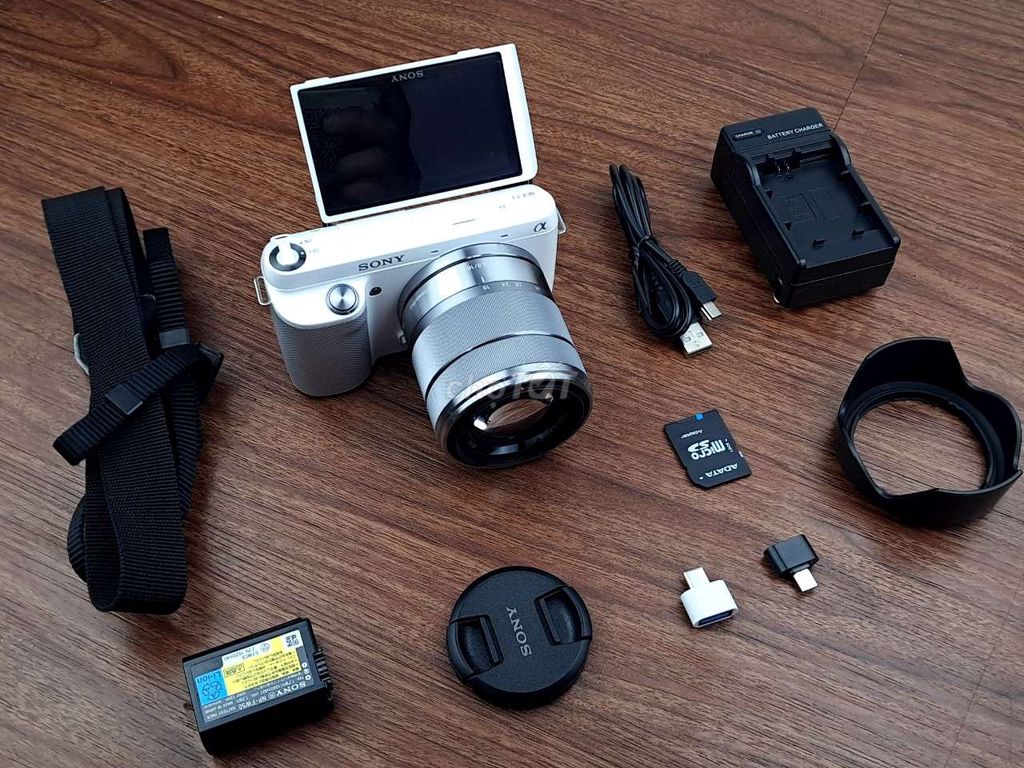 Bộ máy ảnh Sony Nex F3 + Lens 18-55 OSS