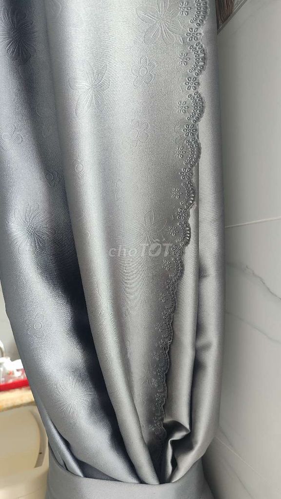 Rèm cửa vải Xám hoa văn Như mới. Mua bán Nội thất, đồ gia dụng khác tại Thị xã Gò Công Tiền Giang được đăng bởi Thanh Tuyền Nguyễn Thị hình 1