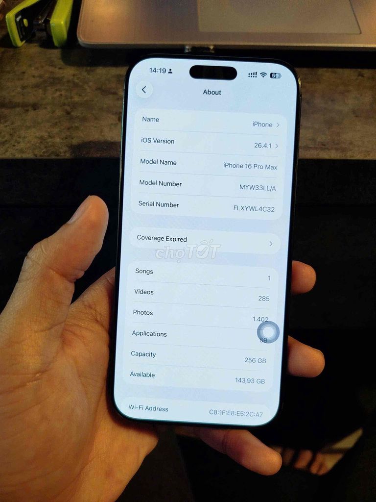 iPhone 16 Pro Max 256GB Đen Đã sử dụng. Mua bán Điện thoại tại Quận Đống Đa Hà Nội được đăng bởi Hduc Wyndham Vedana hình 1