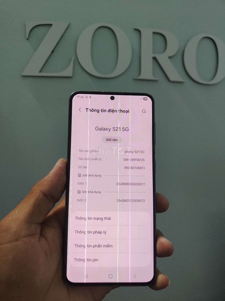 Samsung Galaxy S21 5G Màn mượt. Mua bán Điện thoại tại Thành phố Sóc Trăng Sóc Trăng được đăng bởi ZORO CHUYÊN SỌC hình 1