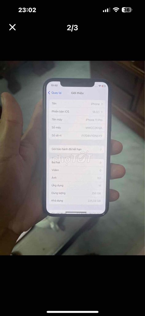 iPhone 11 Pro 256GB Xám không gian. Mua bán Điện thoại tại Thành phố Bảo Lộc Lâm Đồng được đăng bởi Ph Duy hình 1