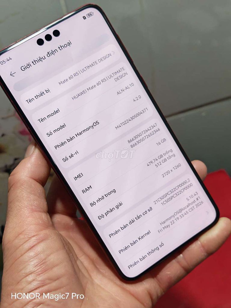 Huawei Mate 60 RS 512GB Đỏ 98%. Mua bán Điện thoại tại Thành phố Biên Hòa Đồng Nai được đăng bởi Nguyễn Văn đề hình 1