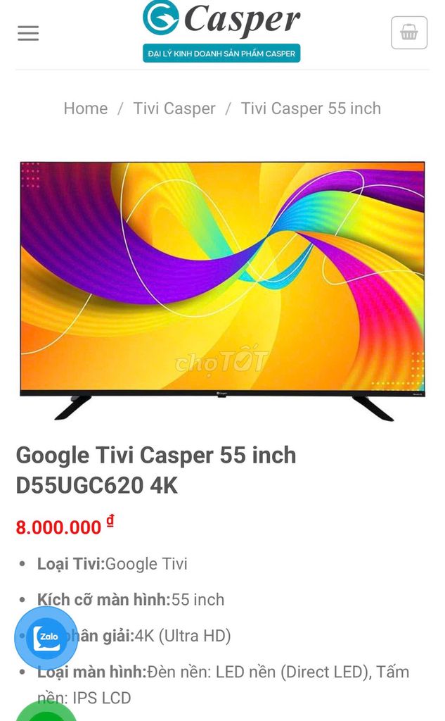 Tivi Casper D55UGC620. Mua bán Tivi, Âm thanh tại Quận Long Biên Hà Nội được đăng bởi Lê Hòa hình 1