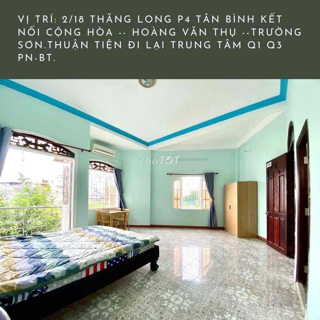Hình ảnh phòng trọ Phòng thoáng mát view cây xanh Thăng Long khu CV Hoàng Văn Thụ TB