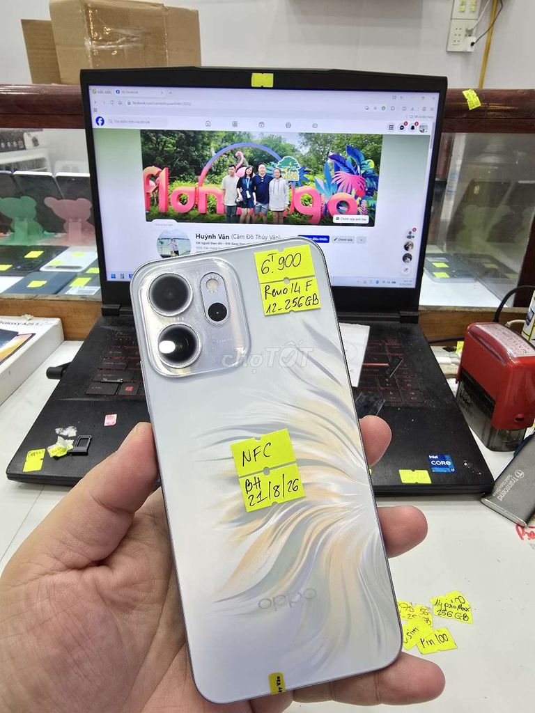 Oppo Reno14 F 5G 256GB Trắng. Mua bán Điện thoại tại Thành phố Long Xuyên An Giang được đăng bởi Facebook Cầm Đồ Thúy Vân hình 1