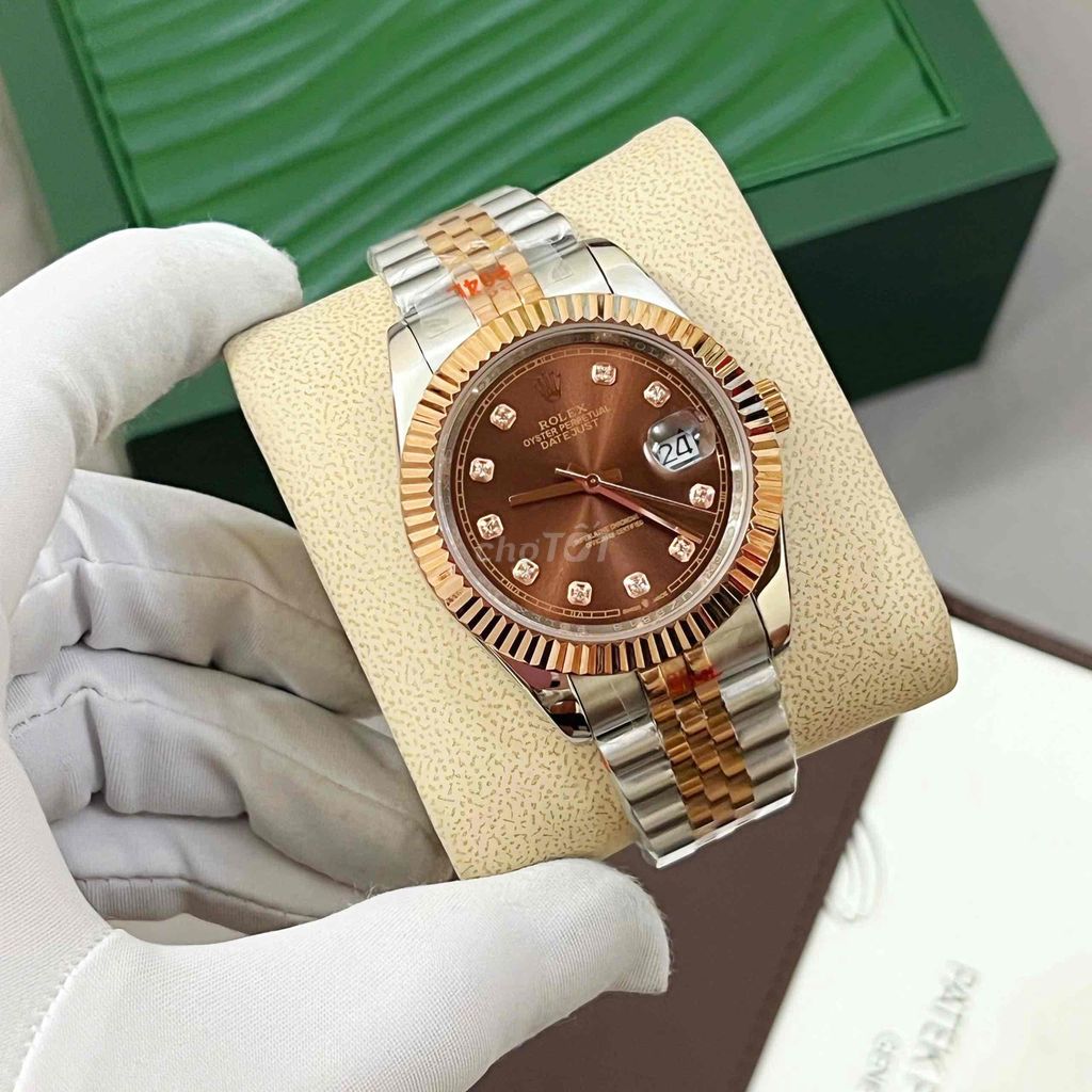 Datejust nâu chocoolate máy cơ Automatic