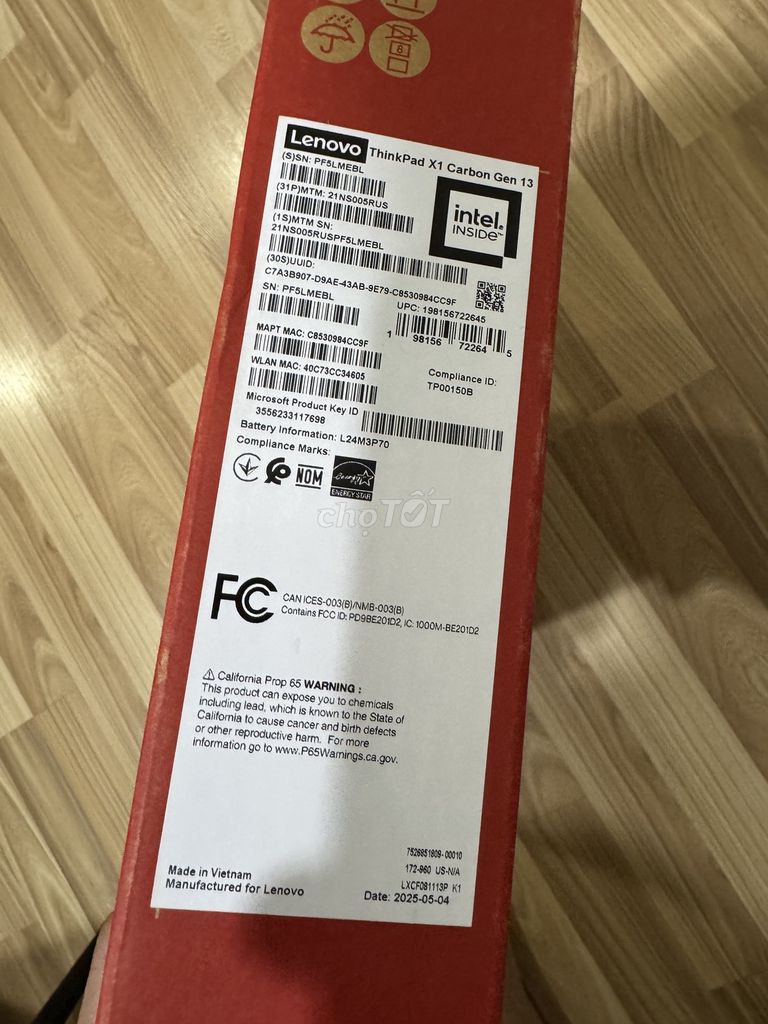 ThinkPad X1 Carbon Gen 13 32GB/1TB Mới 99.9%. Mua bán Laptop tại Quận 8 Tp Hồ Chí Minh được đăng bởi lê anh dũng hình 1