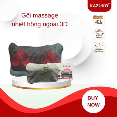 Gối massage nhiệt hồng ngoại 3D