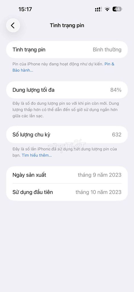 Apple iPhone 15 Pro Max 256GB Đen 84%. Mua bán Điện thoại tại Huyện Đông Hưng Thái Bình được đăng bởi Á Đù Cái Tên hình 1
