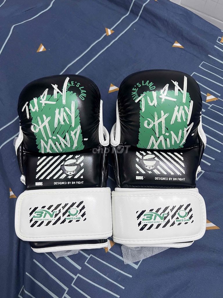 Găng tay MMA BN Fight Đen, Xanh lá