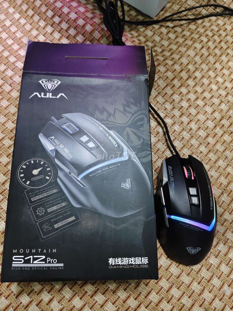 Chuột Gaming Aula S12 Pro Đen Mới. Mua bán Phụ kiện (Màn hình, Chuột...) tại Huyện Châu Đức Bà Rịa - Vũng Tàu được đăng bởi Toàn hình 1