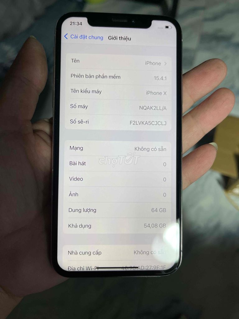 iPhone X 64GB trắng