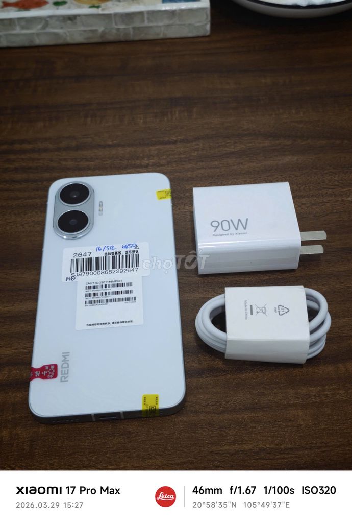 Redmi Turbo 4 Pro 16/512 Trắng sạc 90w có ship COD. Mua bán Điện thoại tại Quận Hoàng Mai Hà Nội được đăng bởi Trần Ngọc Hiếu hình 1