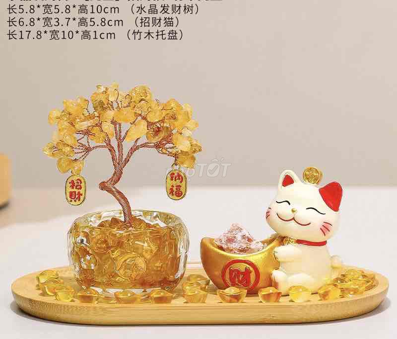 Mèo thần tài Pha lê Vàng. Mua bán Đồ sưu tầm, đồ cổ tại Quận Gò Vấp Tp Hồ Chí Minh được đăng bởi An  Nhiên hình 1