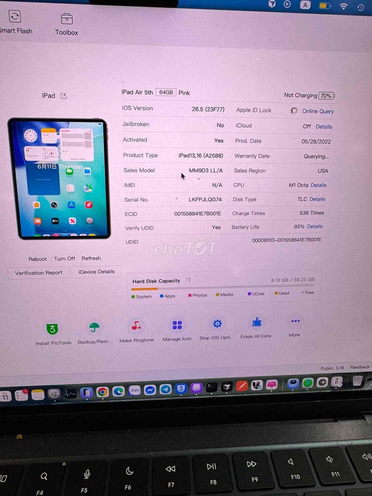 Apple iPad Air 5 Wifi 64GB pin 92%. Mua bán Máy tính bảng tại Thành phố Nha Trang Khánh Hòa được đăng bởi Hoàng hình 1