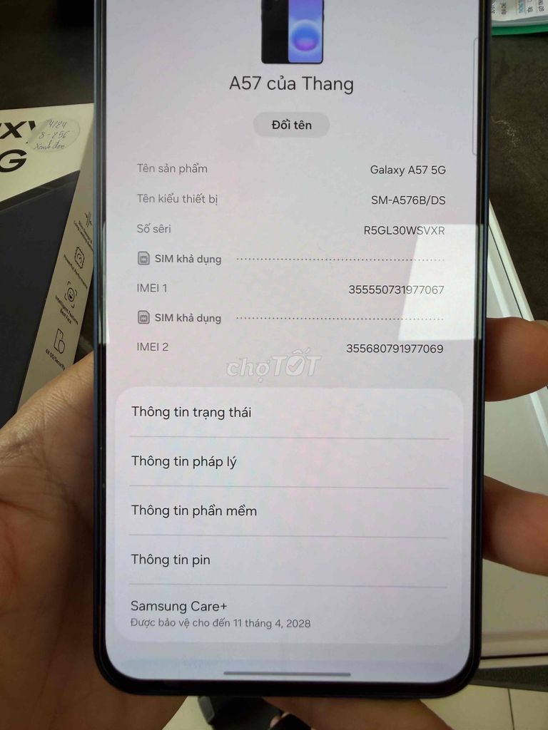 Samsung Galaxy A57 5G 12G/256GB Xanh đậm Mới 99%. Mua bán Điện thoại tại Quận 11 Tp Hồ Chí Minh được đăng bởi thịnh hình 1