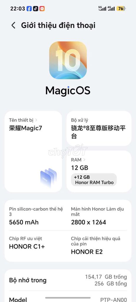 Honor Magic 7 12GB/256GB. Mua bán Điện thoại tại Huyện Bù Gia Mập Bình Phước được đăng bởi Tai hình 1