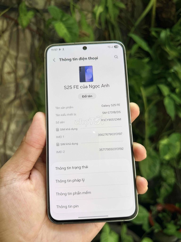 Samsung Galaxy S25 FE 512GB Xanh Navy BH Fptshop. Mua bán Điện thoại tại Quận Sơn Trà Đà Nẵng được đăng bởi Anh Apple Chính Hãng hình 1