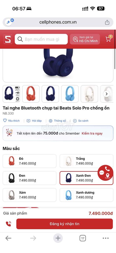 Tai nghe Bluetooth Beats Solo Pro cần thanh lý. Mua bán Tivi, Âm thanh tại Thành phố Thủ Đức Tp Hồ Chí Minh được đăng bởi Thành hình 1