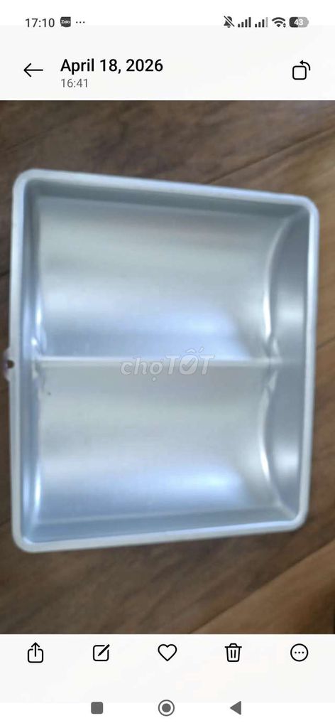 Khuôn làm bánh kim loại bạc. Mua bán Dụng cụ nhà bếp tại Quận 4 Tp Hồ Chí Minh được đăng bởi Dzung Lê hình 1
