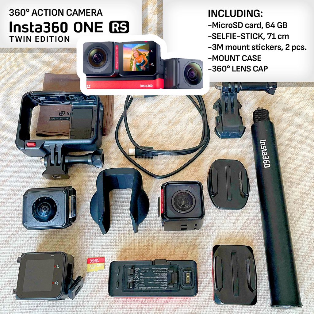 Camera hành động Insta360 One RS Twin Edition. Mua bán Máy ảnh, Máy quay tại Thành phố Nha Trang Khánh Hòa được đăng bởi Nick FX hình 1