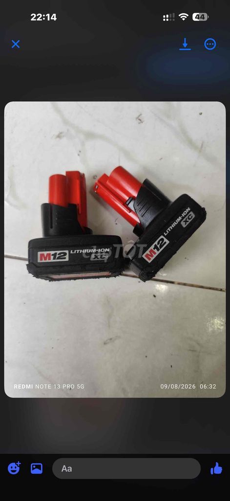 Pin Milwaukee M12 Lithium-Ion XC Đen, Đỏ Mỹ. Mua bán Đồ chuyên dụng, Giống nuôi trồng tại Huyện Xuân Lộc Đồng Nai được đăng bởi Thanh hình 1