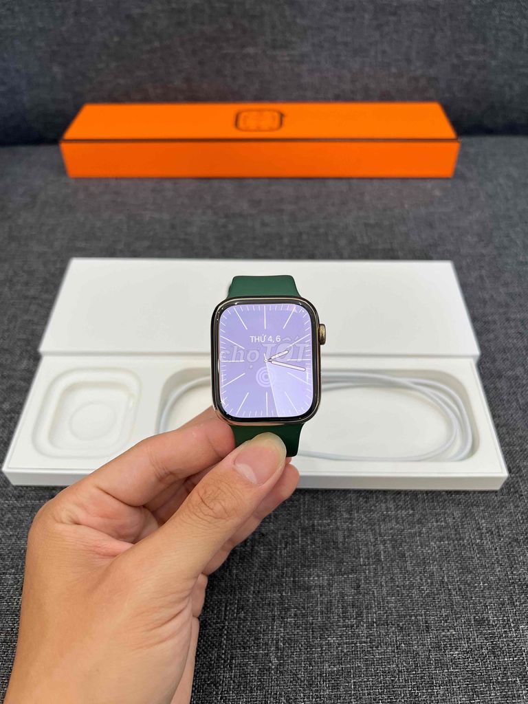 Apple watch series 7/45 thép gold ESIM. Mua bán Thiết bị đeo thông minh tại Quận Đống Đa Hà Nội được đăng bởi Cửa Hàng AZ Shop chuyên Apple Watch hình 1