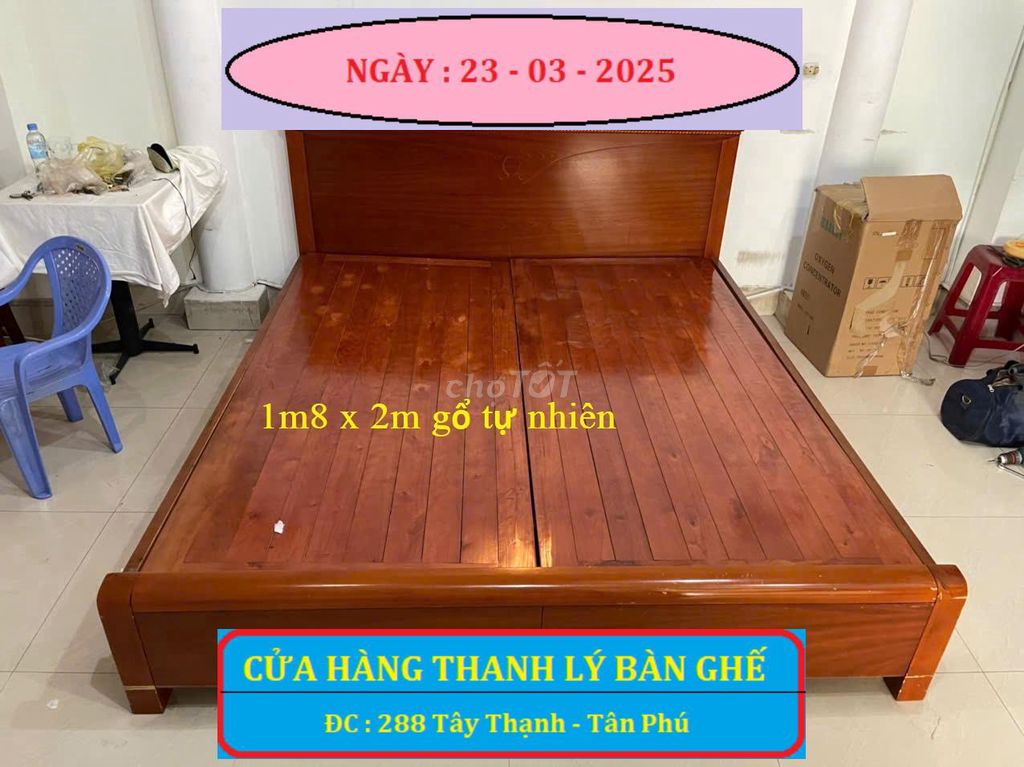 thanh lý giường ngủ 1m8 :: giường ngủ gổ tự nhiên