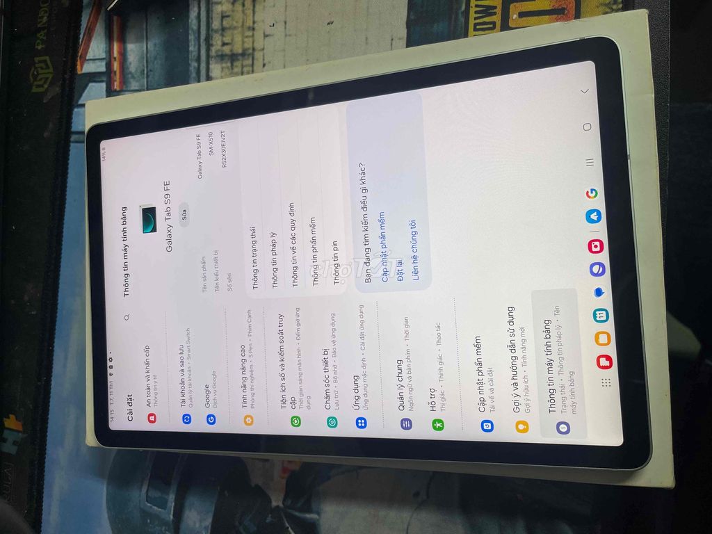 mtb samsung tab s9 fe fullbox còn bh hãng