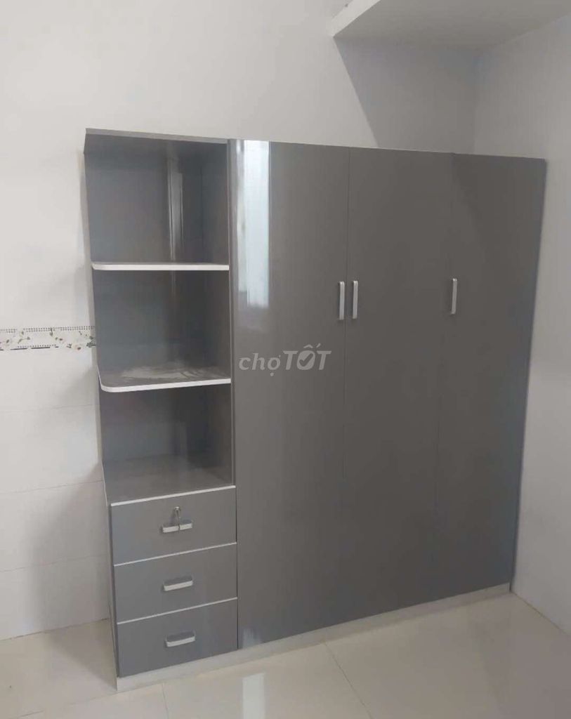TỦ NHỰA ĐÀI LOAN 3 CÁNH 1 KỆ MÀU XÁM. Mua bán Tủ, kệ gia đình tại Thành phố Biên Hòa Đồng Nai được đăng bởi Tủ nhựa đài loan hoàng quân hình 1