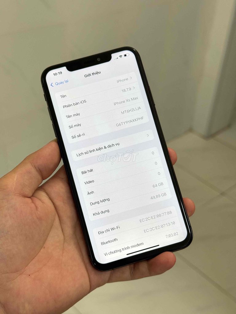 Apple iPhone XS Max 64GB Đen. Mua bán Điện thoại tại Thành phố Biên Hòa Đồng Nai được đăng bởi Hung ha hình 1