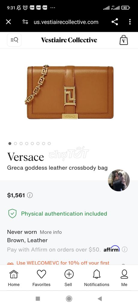 PASS LẠI TÚI ĐEO VERSACE HÀNG CHÍNH HÃNG