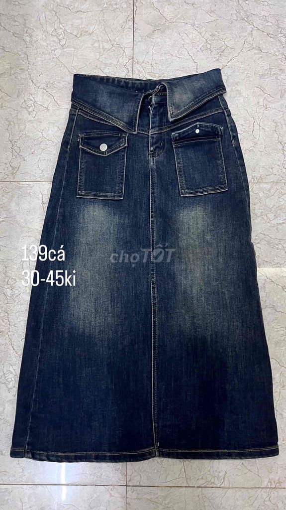 Chân váy jean nữ xanh đậm. Mua bán Quần áo tại Thành phố Buôn Ma Thuột Đắk Lắk được đăng bởi Võ Phi hình 1
