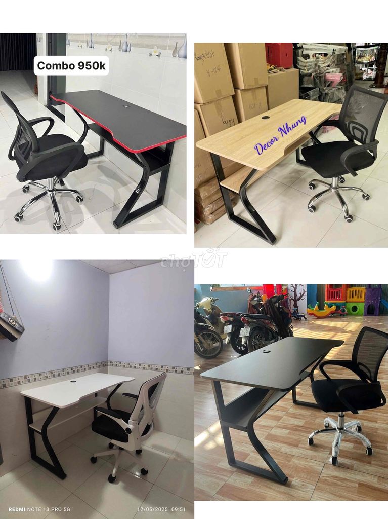 Bàn ghế làm việc chân k gaming chắc chắn ghế xoay. Mua bán Bàn ghế tại Quận 12 Tp Hồ Chí Minh được đăng bởi Hồng Nhung hình 1