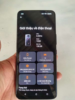 ROG Phone 6 128GB Quốc Tế. Mua bán Điện thoại tại Thành phố Thủ Đức Tp Hồ Chí Minh được đăng bởi Tông