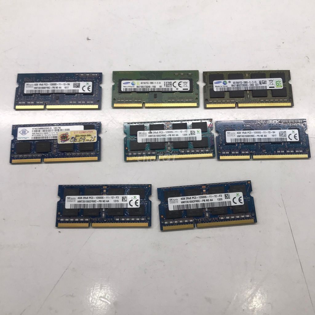 RAM Laptop 4GB DDR3 bus 1600 Samsung, Hynix. Xịn